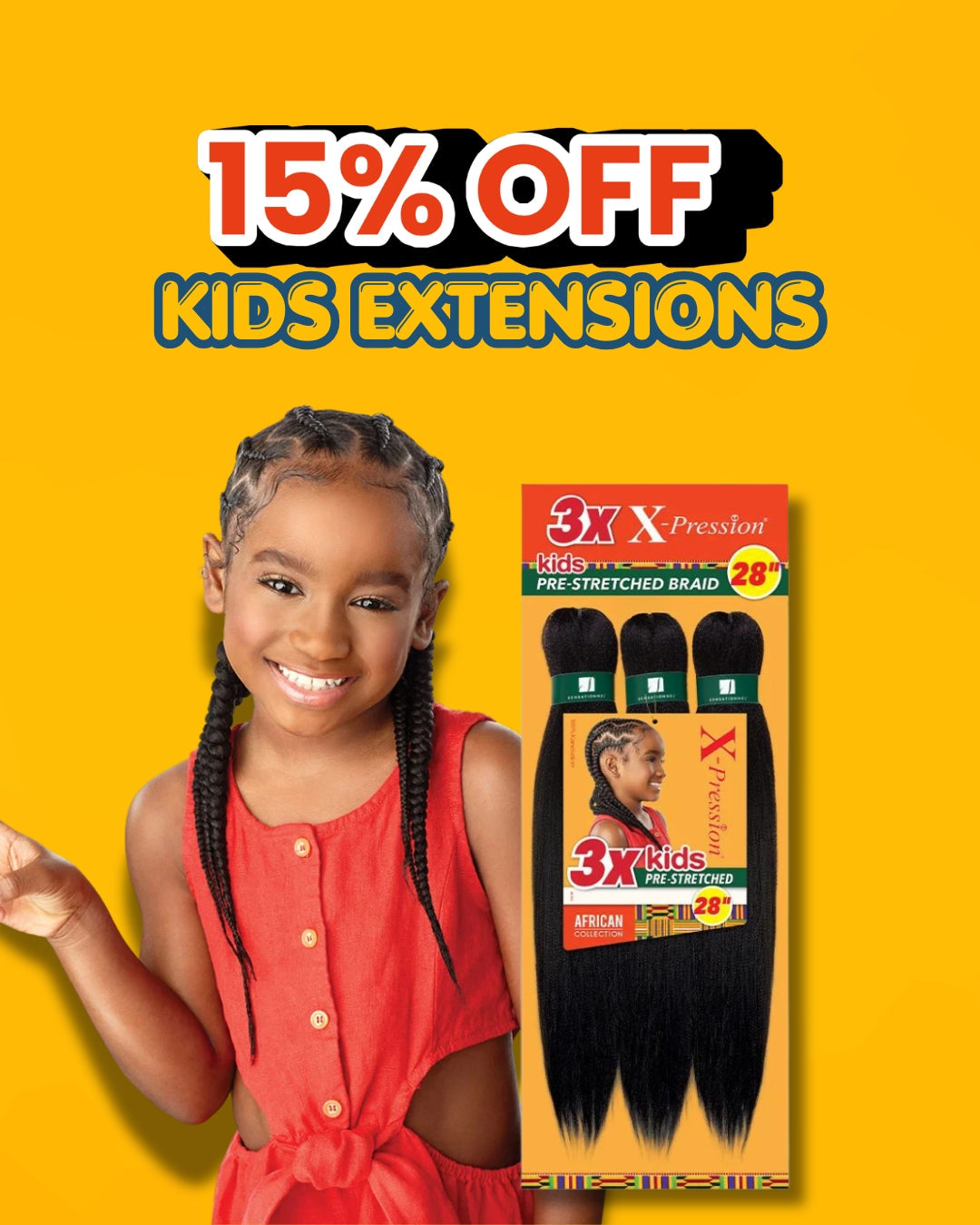 15% OFF Kids Hair Extensions