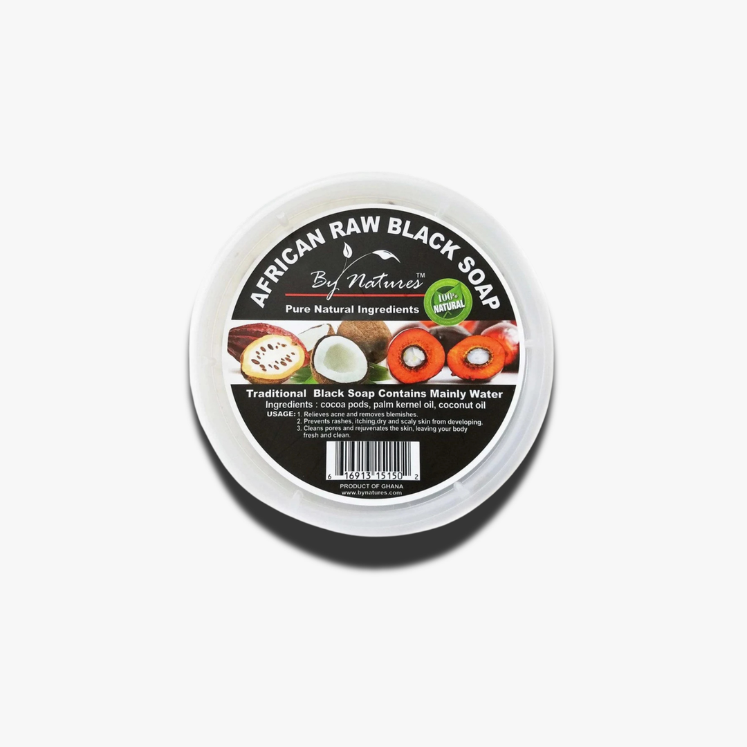 African Raw Black Soap Tub