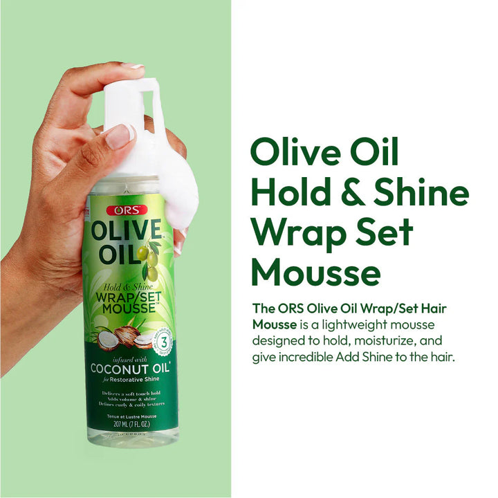 Olive Oil Hold & Shine Wrap Set Mousse