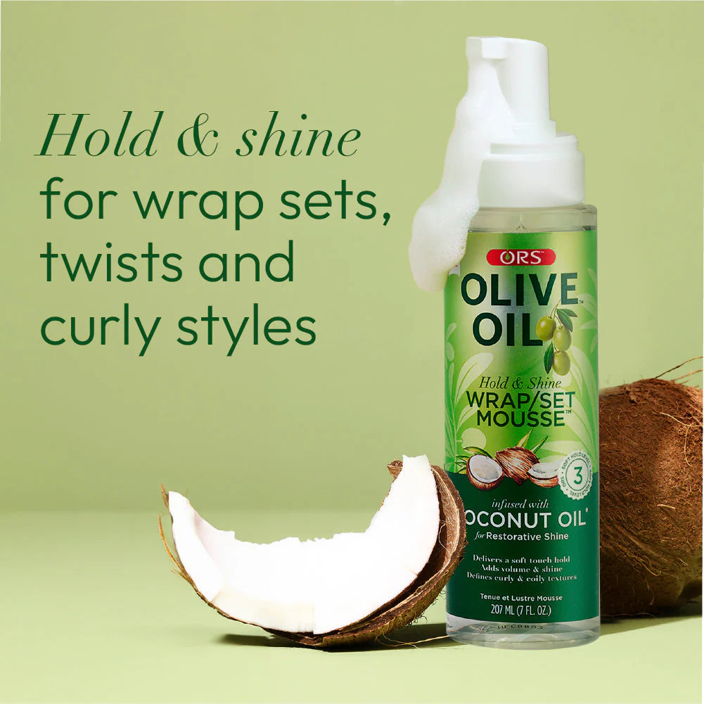Olive Oil Hold & Shine Wrap Set Mousse