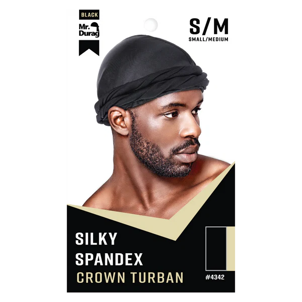 Mr. Durag Silky Spandex Crown Turban (L/XL)