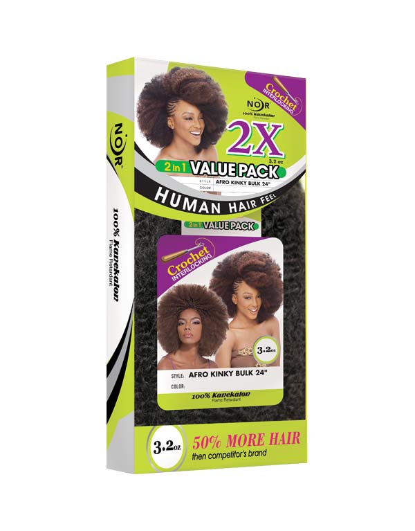 Afro Kinky Bulk | 24" 2x