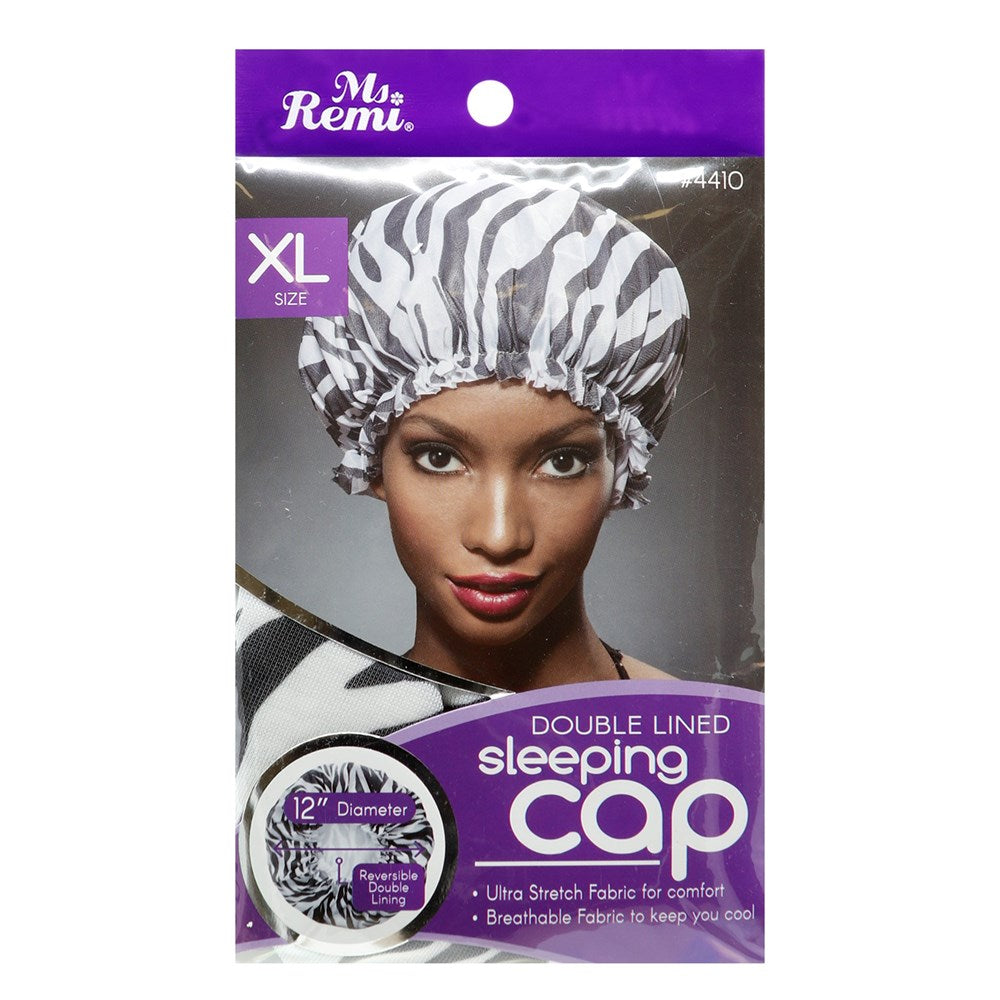 Double Lined X-Large Sleeping Cap - Zebra