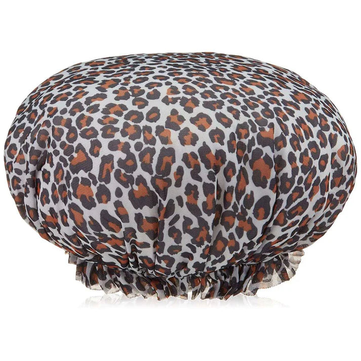 Double Lined X-Large Sleeping Cap - Leopard