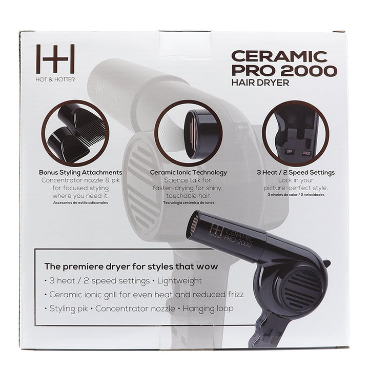 Hot & Hotter Ceramic Pro - 2000 Dryer with Piks