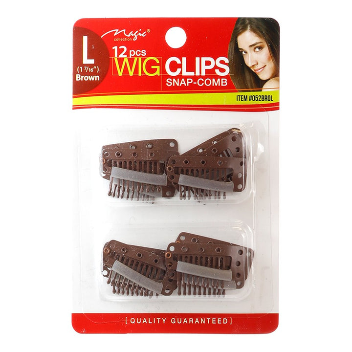 12pcs Wig Clips - Brown