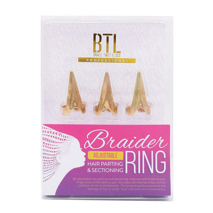 Gold Pro Braider Hair Parting &amp; Sectioning Ring