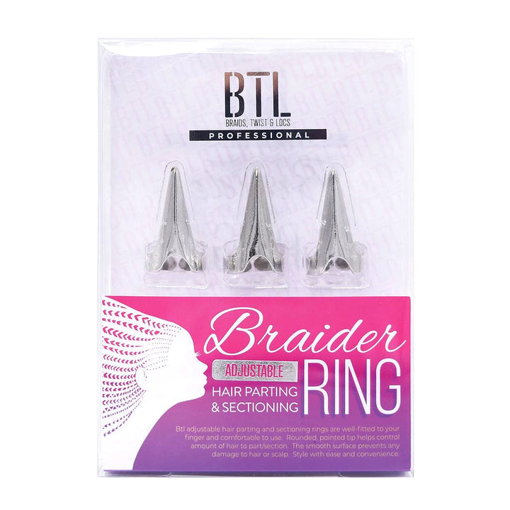 Silver Pro Braider Hair Parting &amp; Sectioning Ring