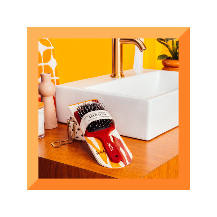 Smooth Thick Hair Paddle Brush - Boar Bristle⁠