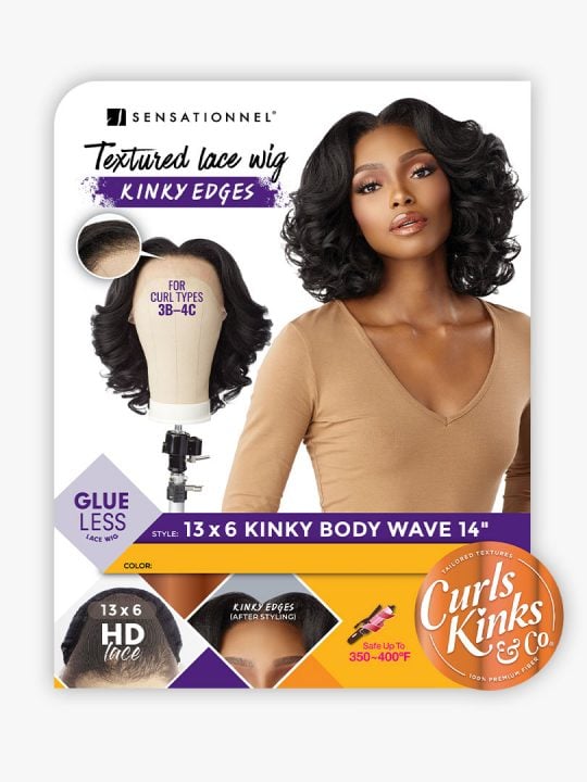 Kinky Edge 3x6 Lace Wig - Kinky Body Wave 14"