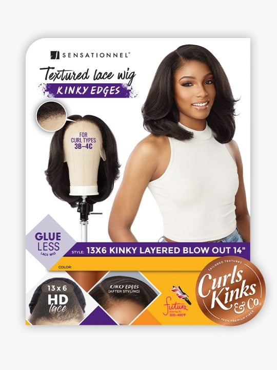 Kinky Edge 13x6 Lace Wig - Kinky Layered Blow Out 14"
