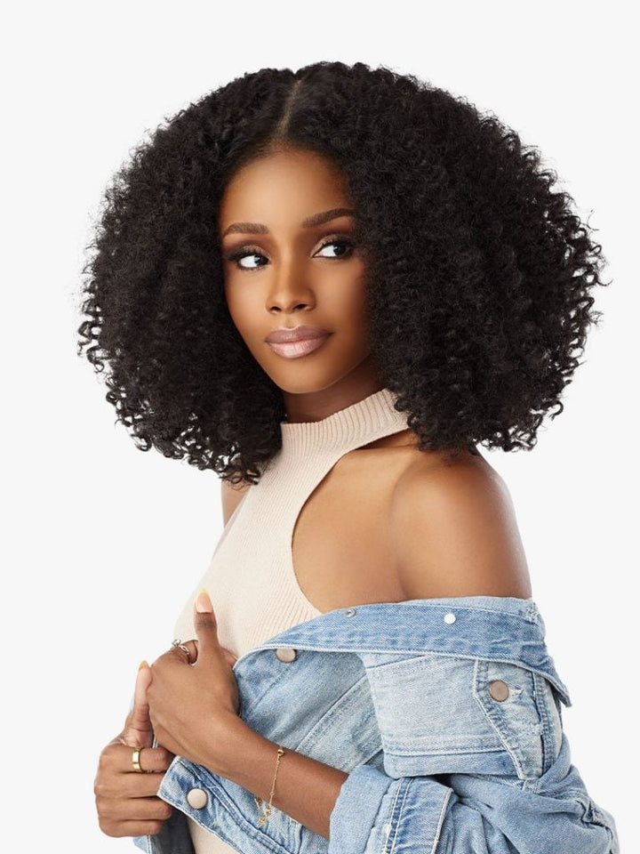 Kinky Edge Y-Part Lace Wig - Kinky Zizag Curls 14"