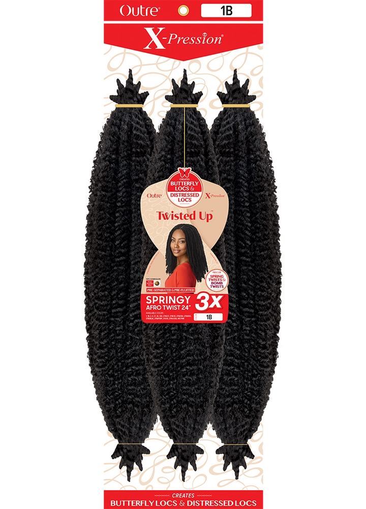 Twisted up - 3x Springy Afro Twist 24″