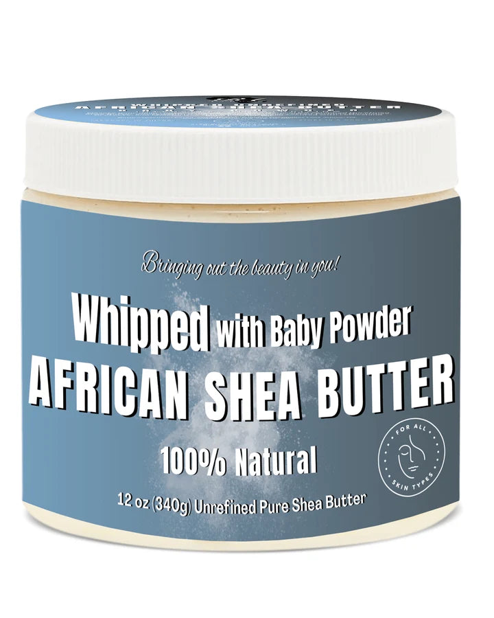 100% Pure African Shea Butter Whipped - Baby Powder