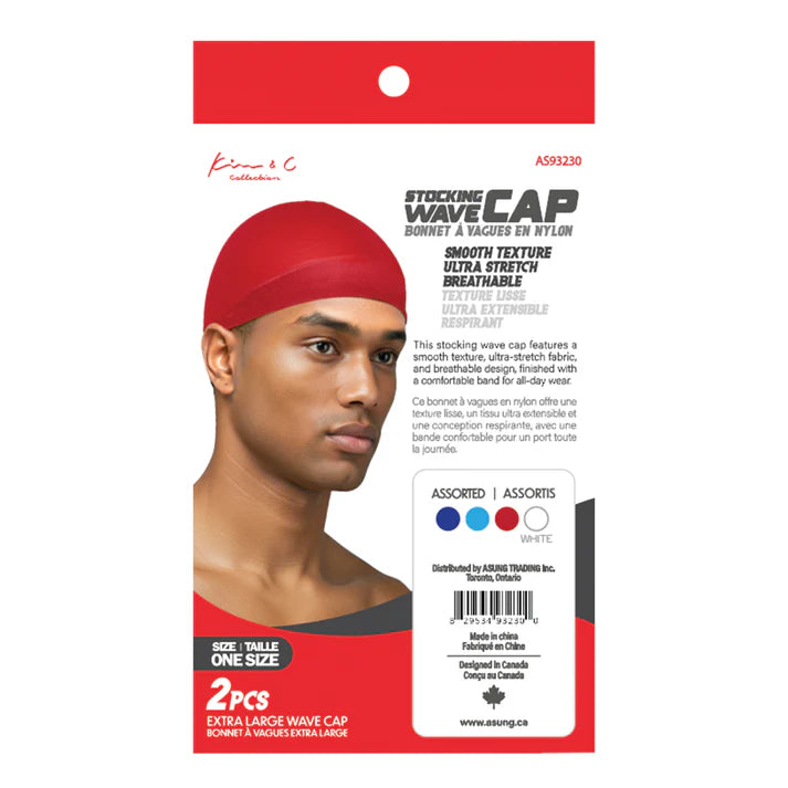 Stocking Wave Cap 2pcs - Assorted