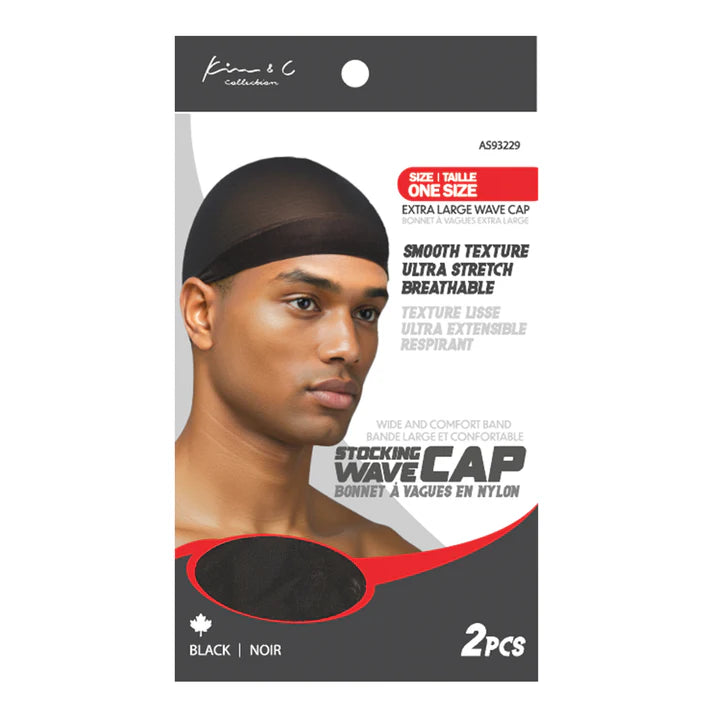 Stocking Wave Cap 2pcs - Black
