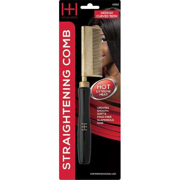 Hot & Hotter Electrical Straightening Comb - Medium Curved Teeth