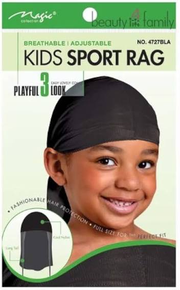 Kids Sport Durag - Black