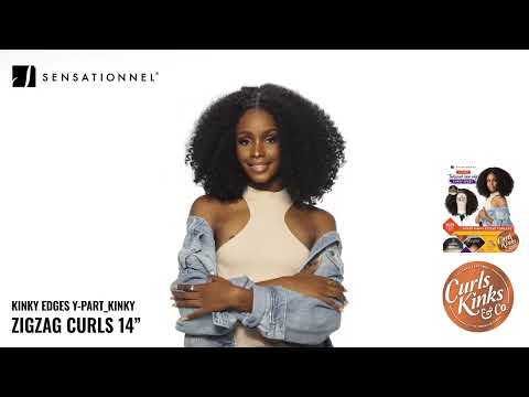 Kinky Edge Y-Part Lace Wig - Kinky Zizag Curls 14"